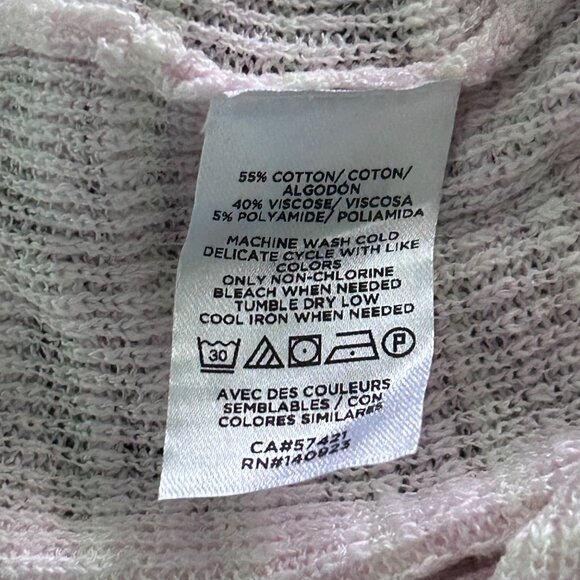 Loft Pink Ruffle Sleeve Peplum Top Womens L Cotton Blend New - Picture 4 of 4